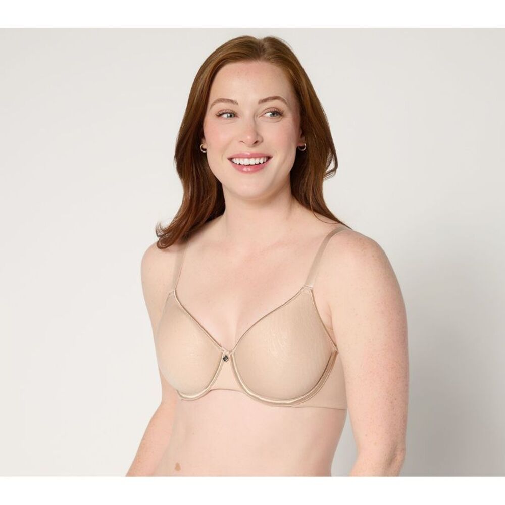 Breezies Women's Bra Sz 48B Featherlite Breathe Underwire Sandalwood A679216